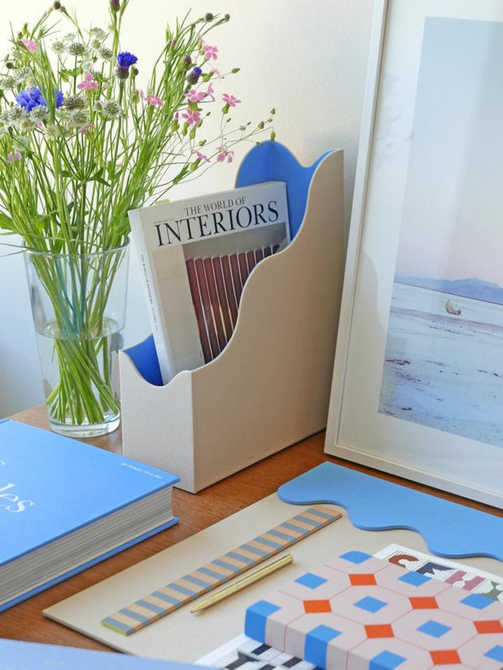Printworks Bureau Onderlegger - Beige/Blauw