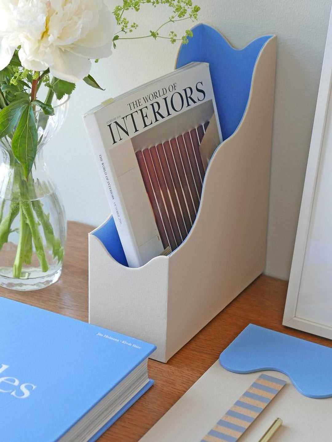 Printworks Bureau Onderlegger - Beige/Blauw