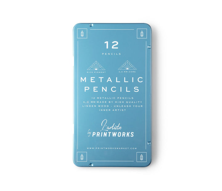 Printworks Kleurpotloden set van 12 - Metallic