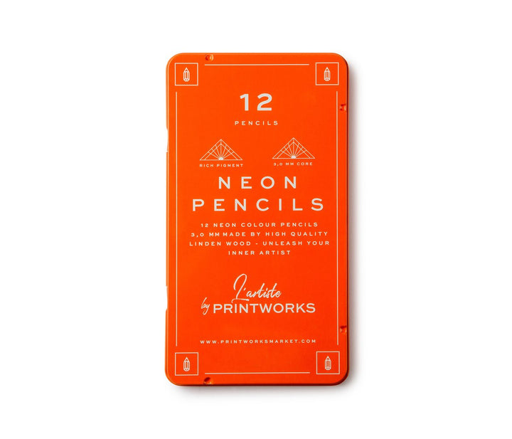 Printworks Kleurpotloden set van 12 - Neon