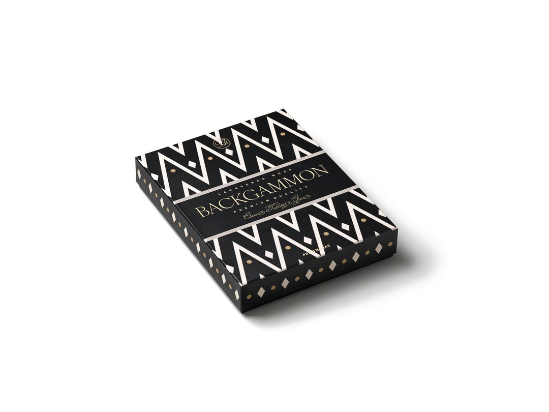 Printworks Spel - Backgammon Lacquered - Zwart
