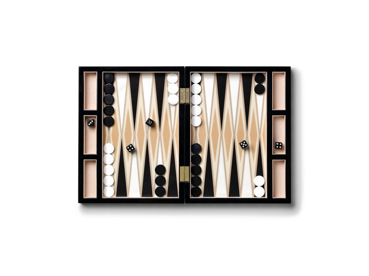 Printworks Spel - Backgammon Lacquered - Zwart