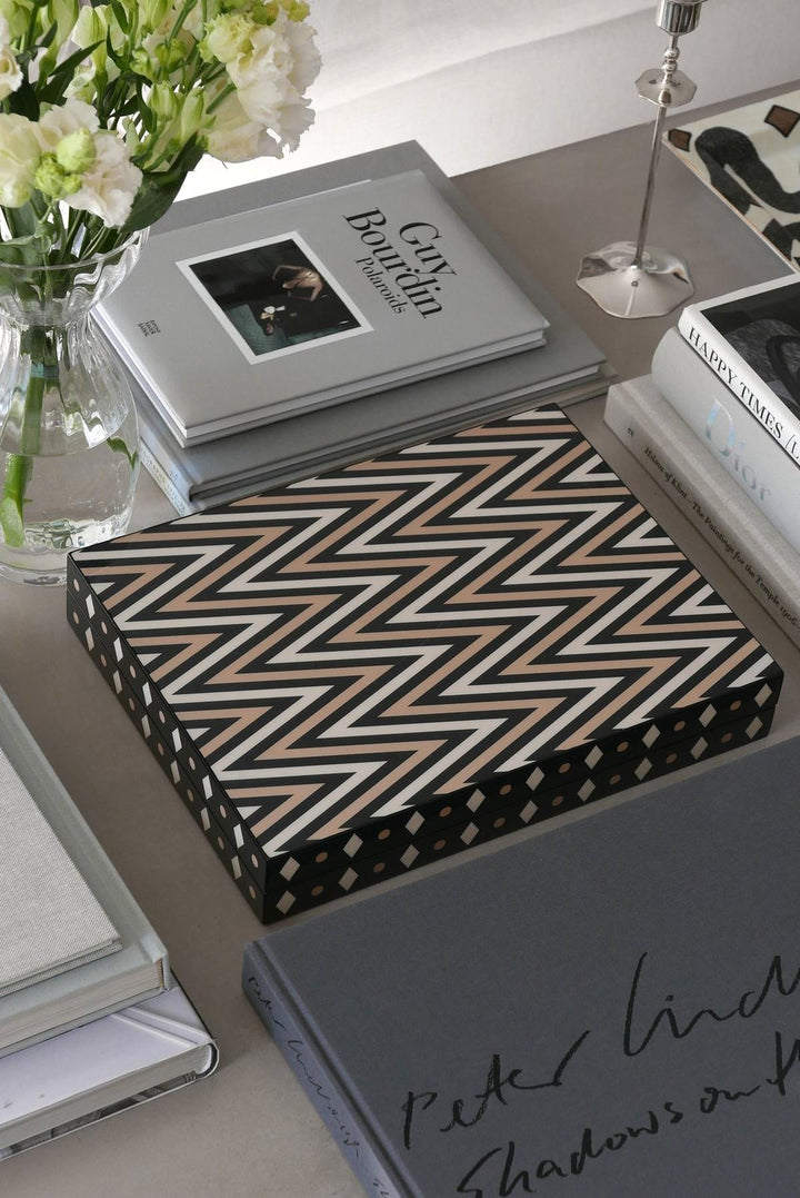 Printworks Spel - Backgammon Lacquered - Zwart