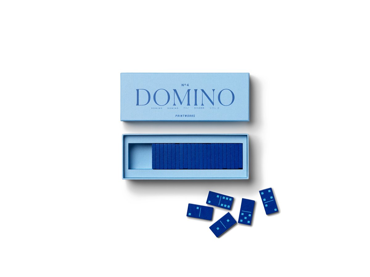 Printworks Spel Classic - Domino - Blauw
