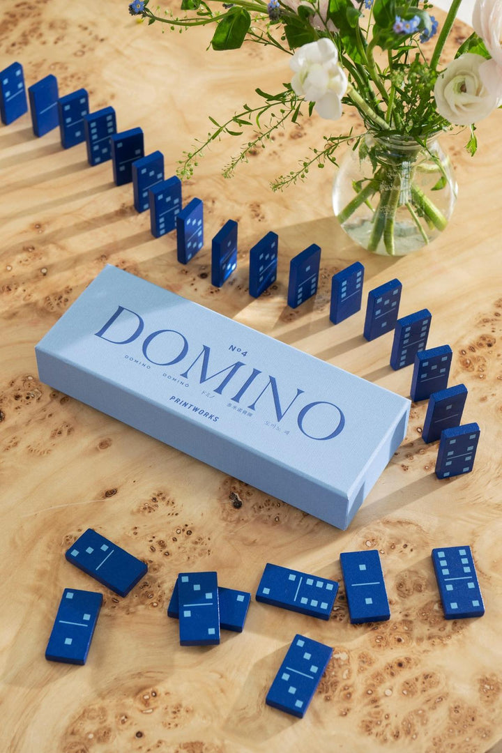 Printworks Spel Classic - Domino - Blauw