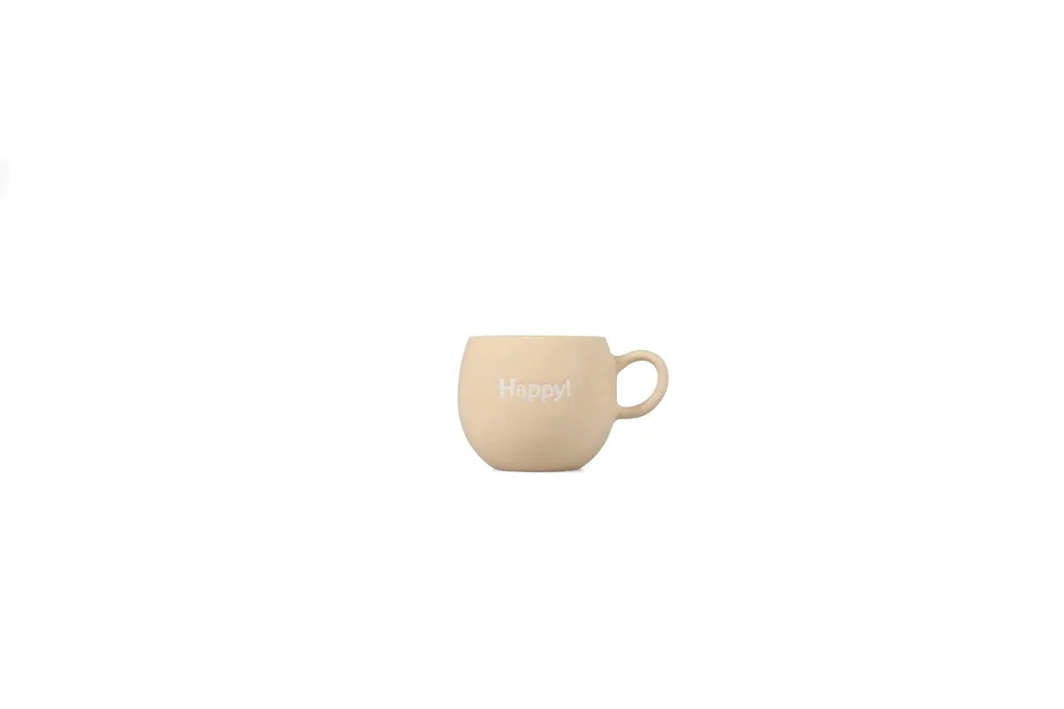 Salt & Pepper - Beker 42cl "Happy!" beige Muggies