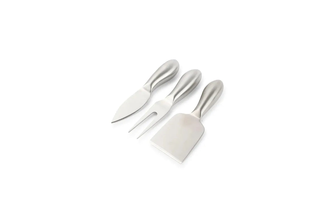 Salt &amp; Pepper - Kaasmessenset 3-delig zilver Fromage