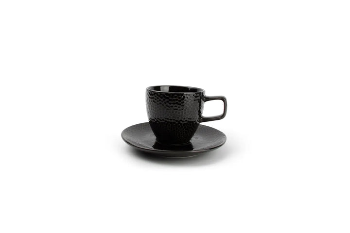 Salt &amp; Pepper - Kop 20cl en schotel zwart Mielo - Set van 4