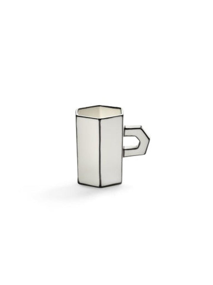 Serax - Annebet Philips - Dubbele Espressokopje Wit/Zwart - Set van 2