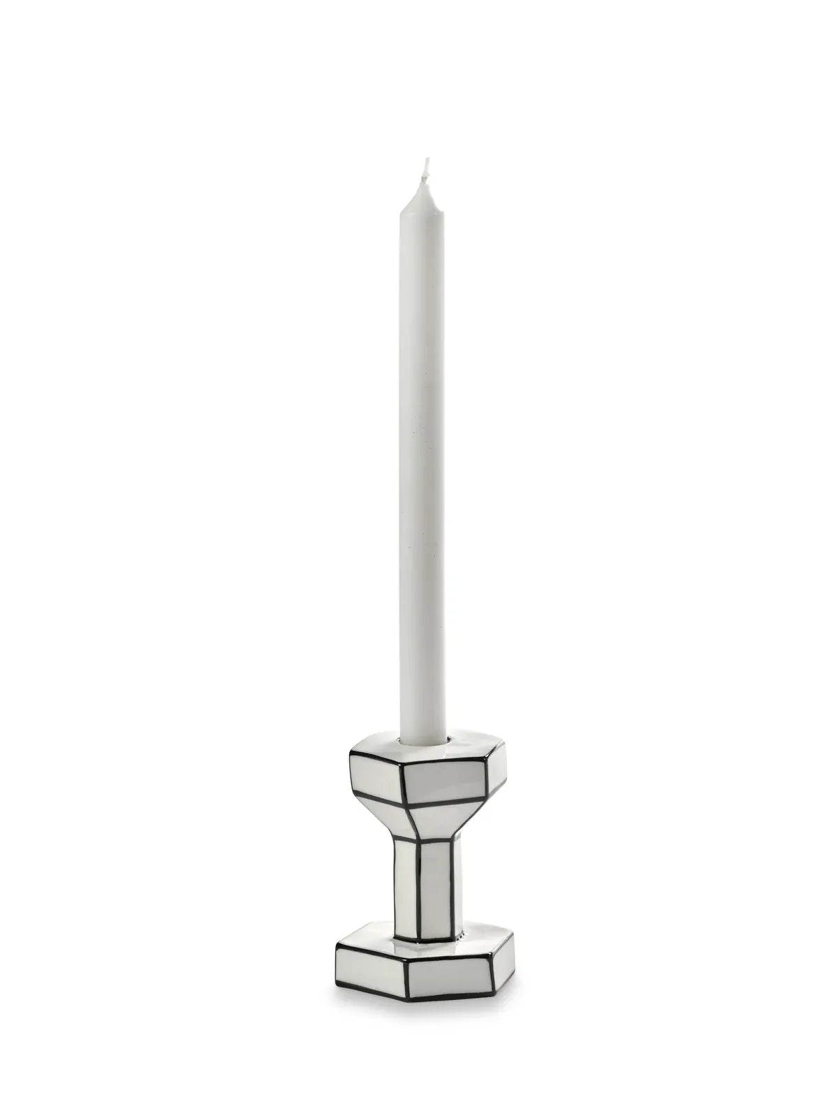 Serax - Annebet Philips - Kaars Wit/Zwart Holder S