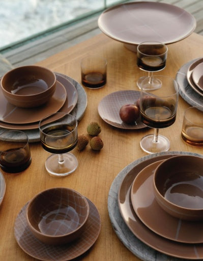 Serax - Kelly Wearstler - RODEWIJNGLAS AMBER ZUMA - Set van 4