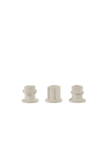 Serax - Marie Michielssen - KANDELAAR 01 ASS/3 BEIGE MOLLY - Set van 3