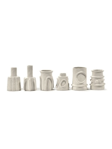 Serax - Marie Michielssen - VAAS ASS/6 BEIGE MOLLY - Set van 6