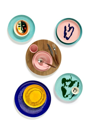 Serax - Ottolenghi - BORD M ROZE PAPRIKA BLAUW FEAST - Set van 2