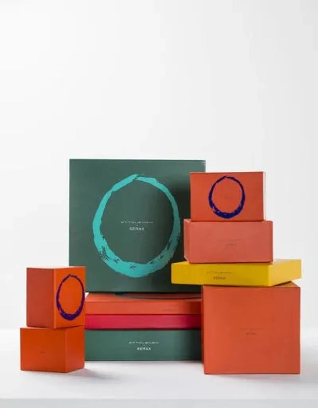 Serax - Ottolenghi - Bord L Azuur Paprika Groen Feast - Set van 2
