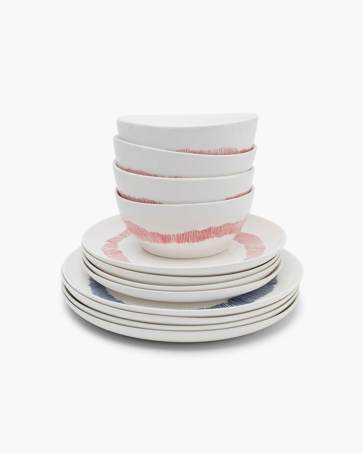 Serax - Ottolenghi - Serviesset 12 Stuks Wit Strepen Feast