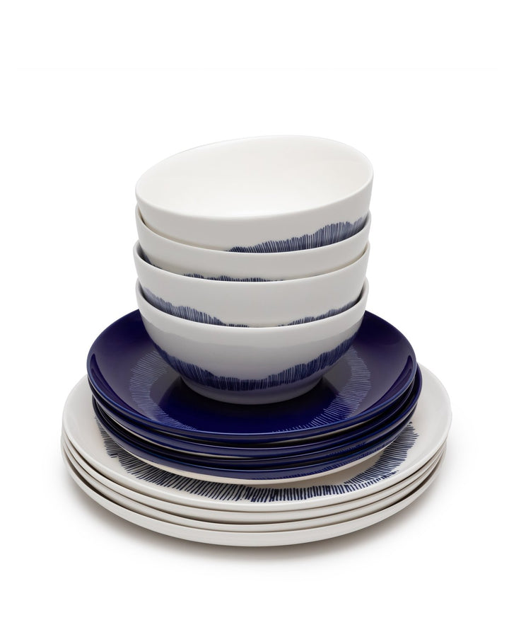 Serax - Ottolenghi - Serviesset 12 Stuks Wit/Blauw Feast