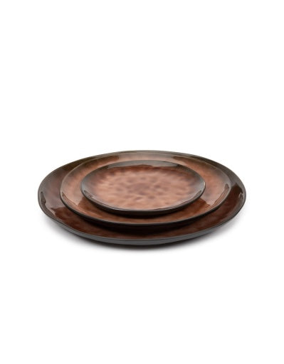 Serax - Pascale Naessens - BORD M BRUIN PURE - Set van 2