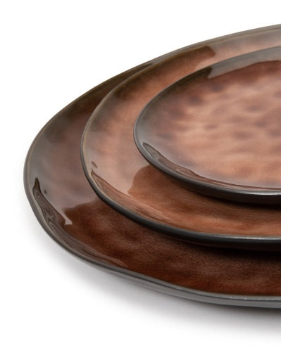 Serax - Pascale Naessens - BORD M BRUIN PURE - Set van 2
