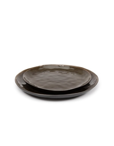 Serax - Pascale Naessens - BORD M GROEN PURE - Set van 2