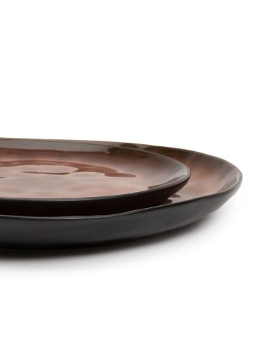 Serax - Pascale Naessens - BORD S BRUIN PURE - Set van 4