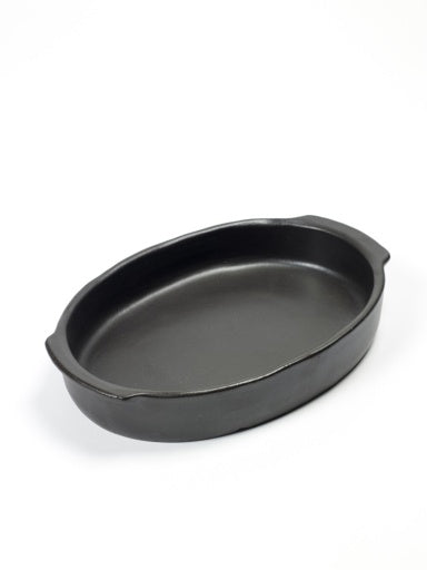 Serax - Pascale Naessens - OVENSCHOTEL OVAAL M ZWART PURE