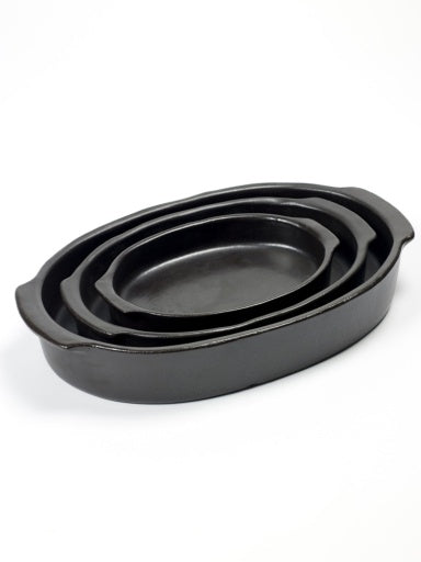 Serax - Pascale Naessens - OVENSCHOTEL OVAAL S ZWART PURE