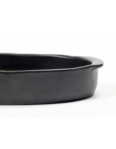 Serax - Pascale Naessens - OVENSCHOTEL OVAAL S ZWART PURE