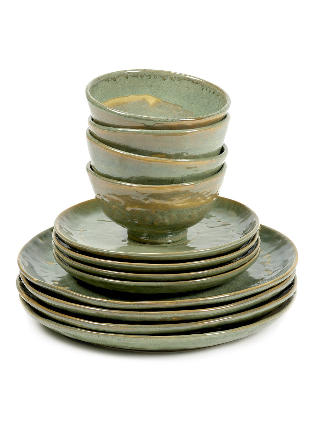 Serax - Pascale Naessens - Serviesset 12 Stuks Zeegroene Pure