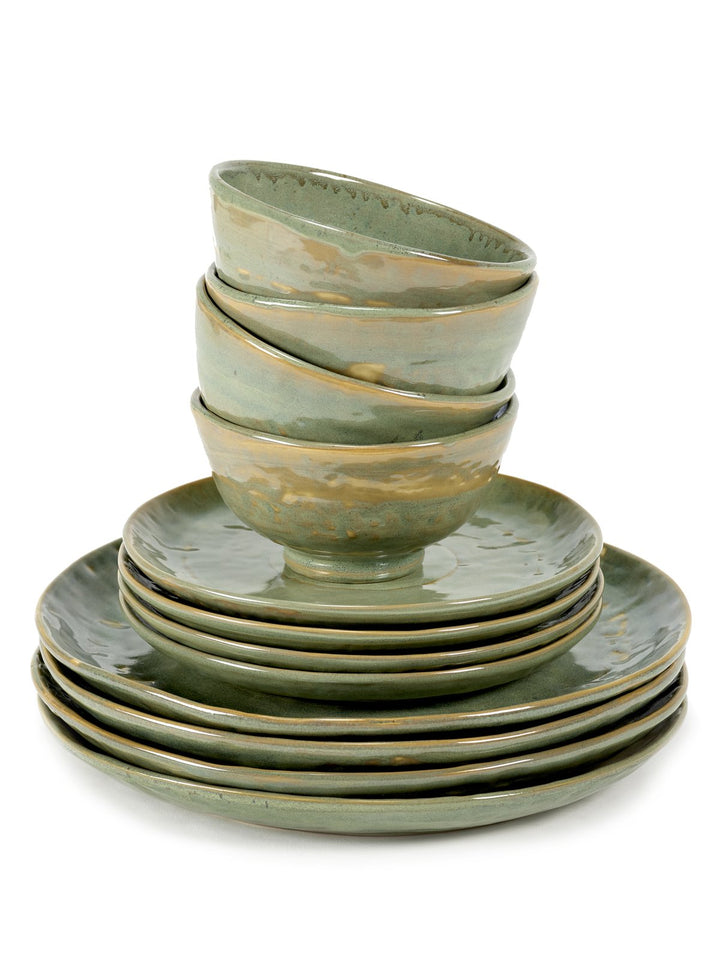 Serax - Pascale Naessens - Serviesset 12 Stuks Zeegroene Pure