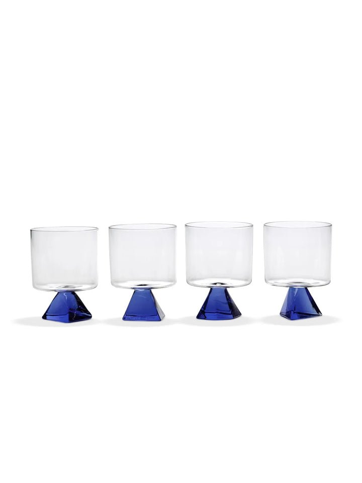 Serax - Plan C - Glas Blauw Silos - Set van 4