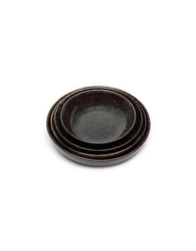 Serax - Sergio Herman - DIEPBORD S INDI GREY SURFACE - Set van 4