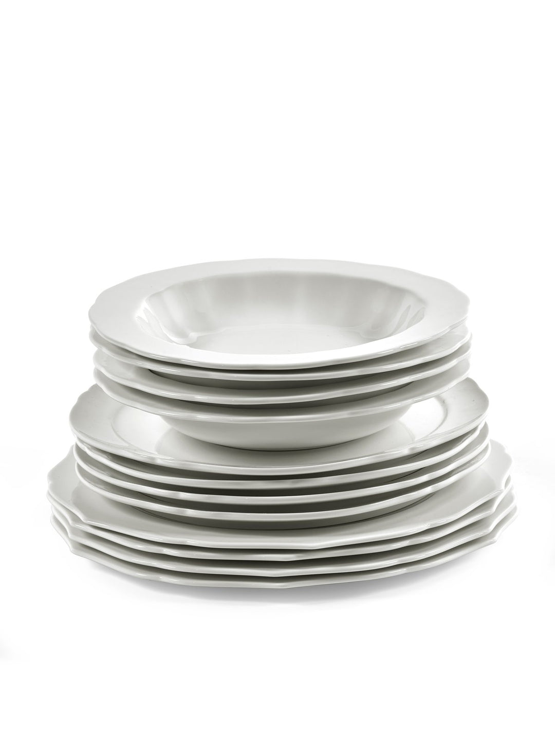 Serax - Sergio Herman - Dinersets Dinnerset 12 Stuks Wit Silhouette