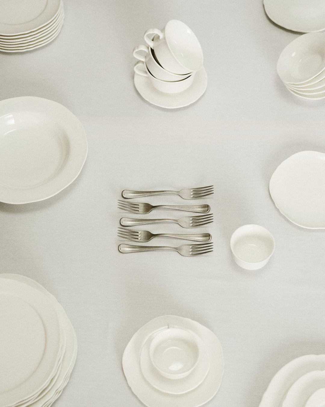 Serax - Sergio Herman - Dinnerbord 02 Wit Silhouette - Set van 4