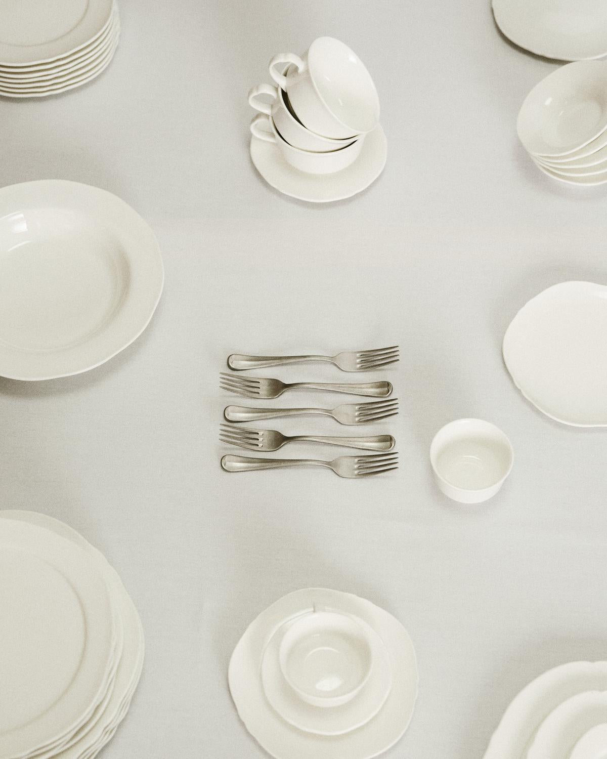 Serax - Sergio Herman - Dinnerbord 02 Wit Silhouette - Set van 4