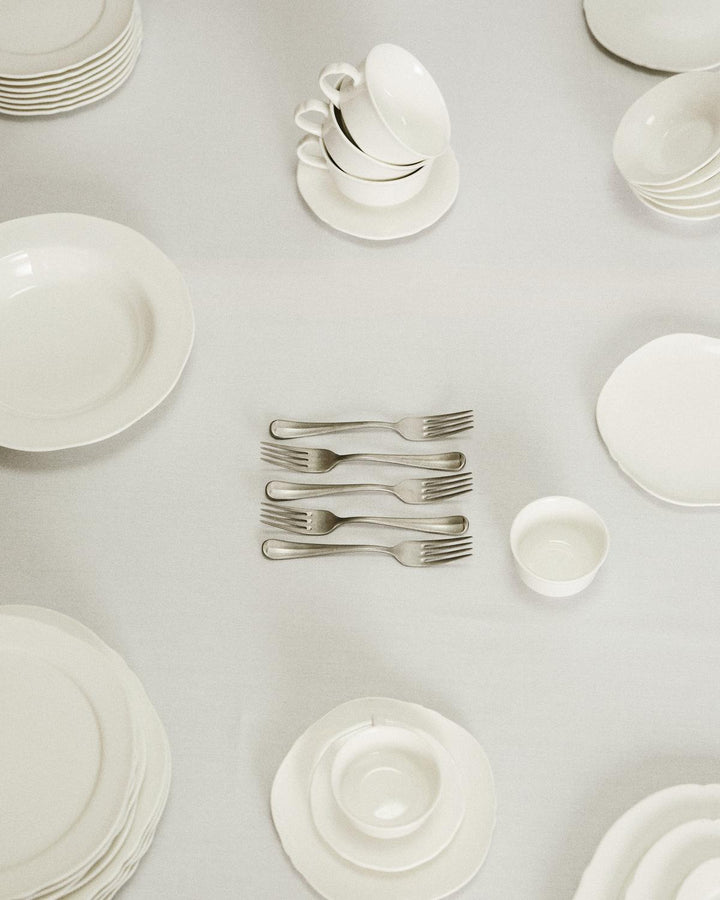 Serax - Sergio Herman - Dinnerbord 02 Wit Silhouette - Set van 4
