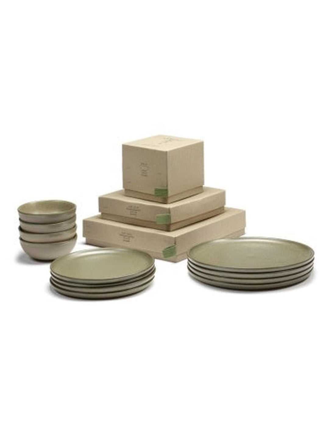 Serax - Sergio Herman - Serviesset 12 Stuks Camouflagegroene Surface