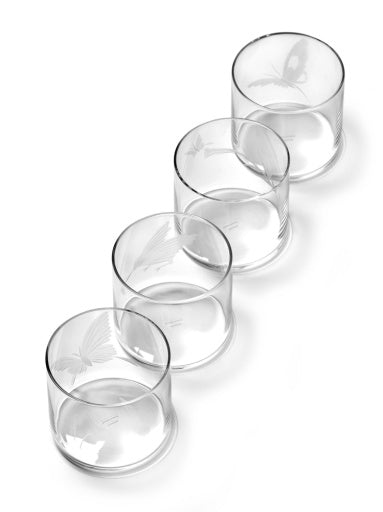 Serax - Tomorrowland - GLAS DIFFERENT ENGRAVEMENTS ASS/4 UNITY - Set van 4