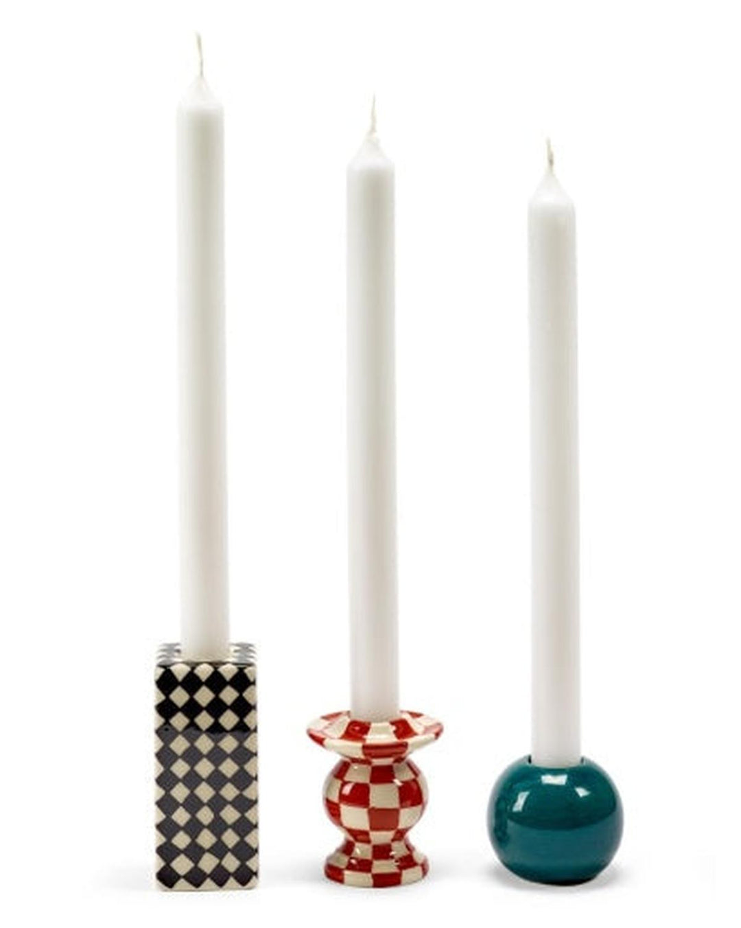 Serax - Wouters &amp; Hendrix - Kaarsenhouder N°2 Rood Wit - Set van 4