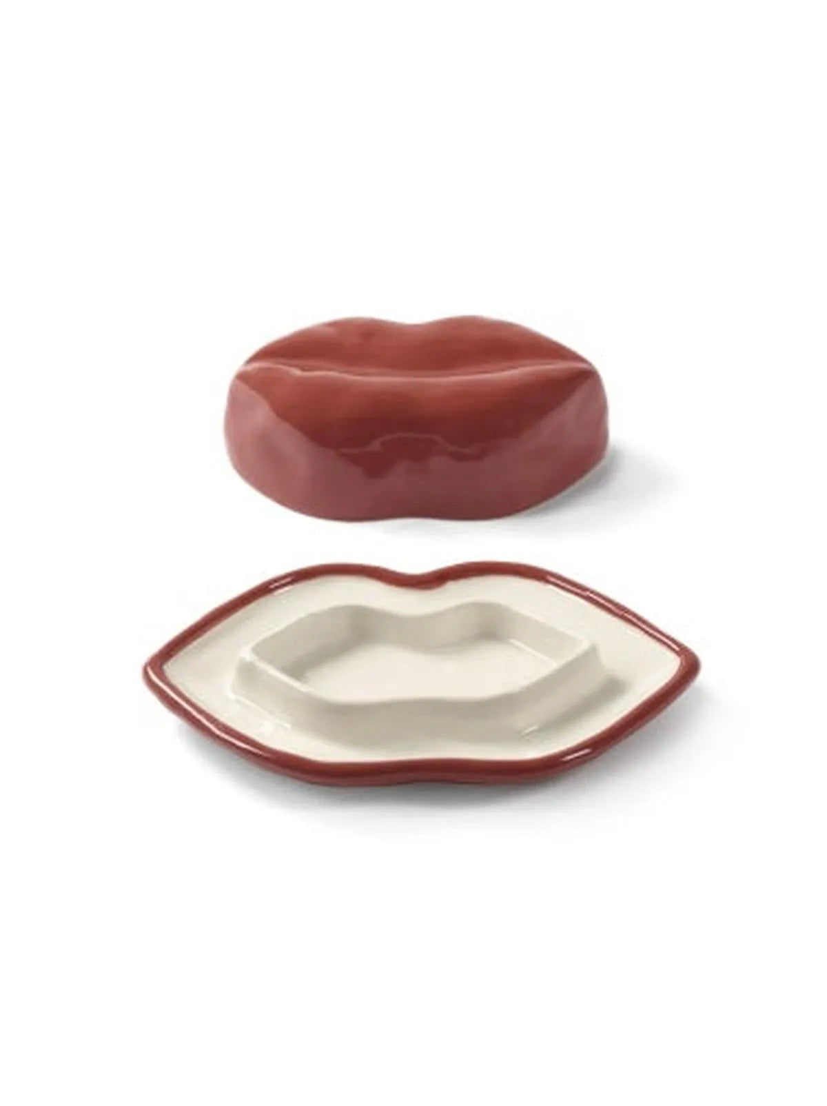 Serax - Wouters & Hendrix - Schaal met Deksel Rood Wit Lips