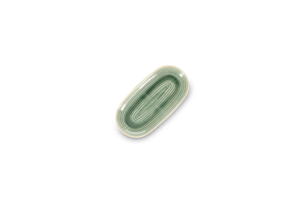 Serveerschaal 23x12cm groen Cameo - Set van 4