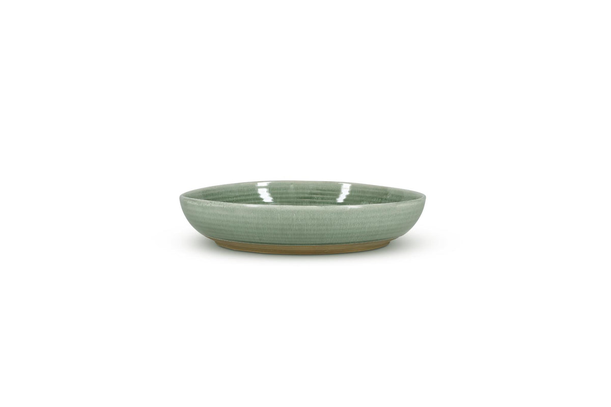 Serveerschaal 28xH6cm groen Cameo