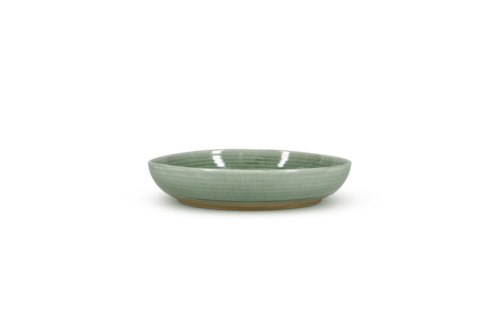 Serveerschaal 28xH6cm groen Cameo