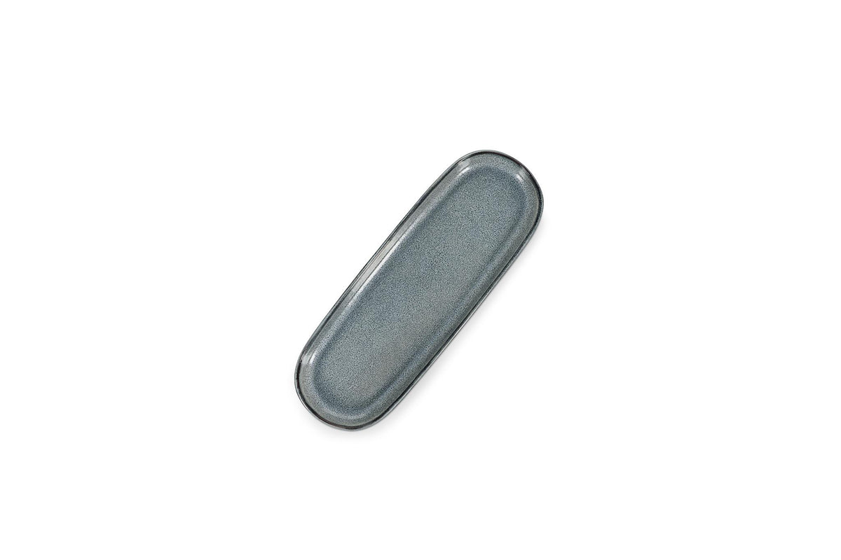 Serveerschaal 29x10xH2cm groen/blauw Meridian - Set van 2