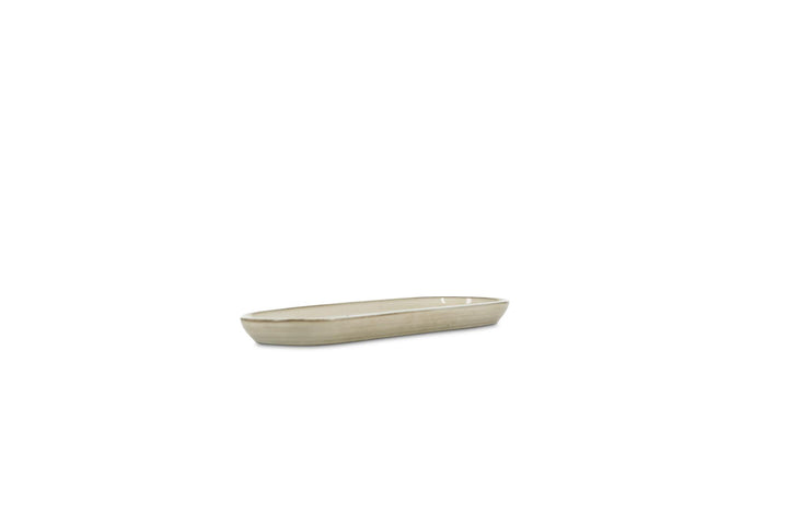 Serveerschaal 29x10xH2cm ivoor Meridian - Set van 2