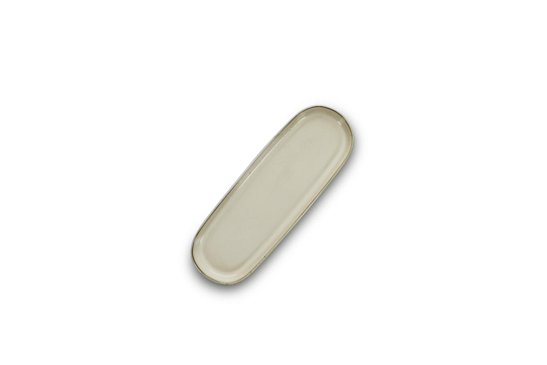 Serveerschaal 29x10xH2cm ivoor Meridian - Set van 2