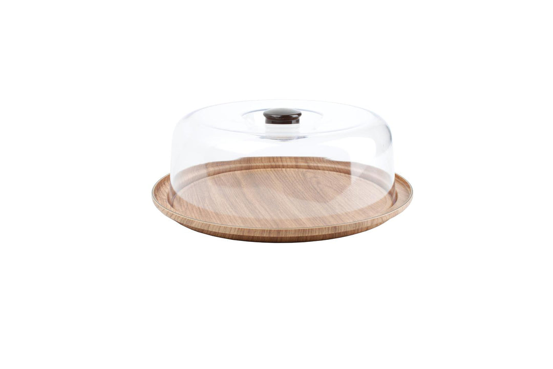 Serveerschaal 30,5cm met stolp bruin Buffet - Set van 6