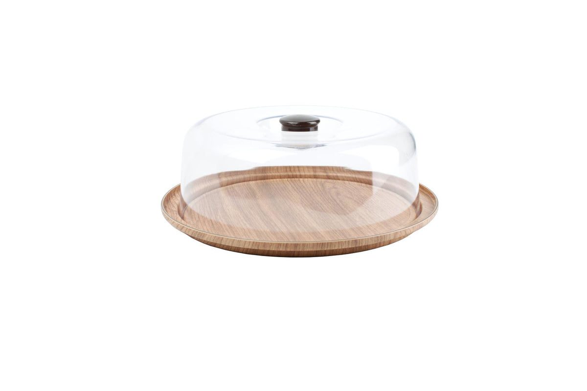 Serveerschaal 30,5cm met stolp bruin Buffet - Set van 6