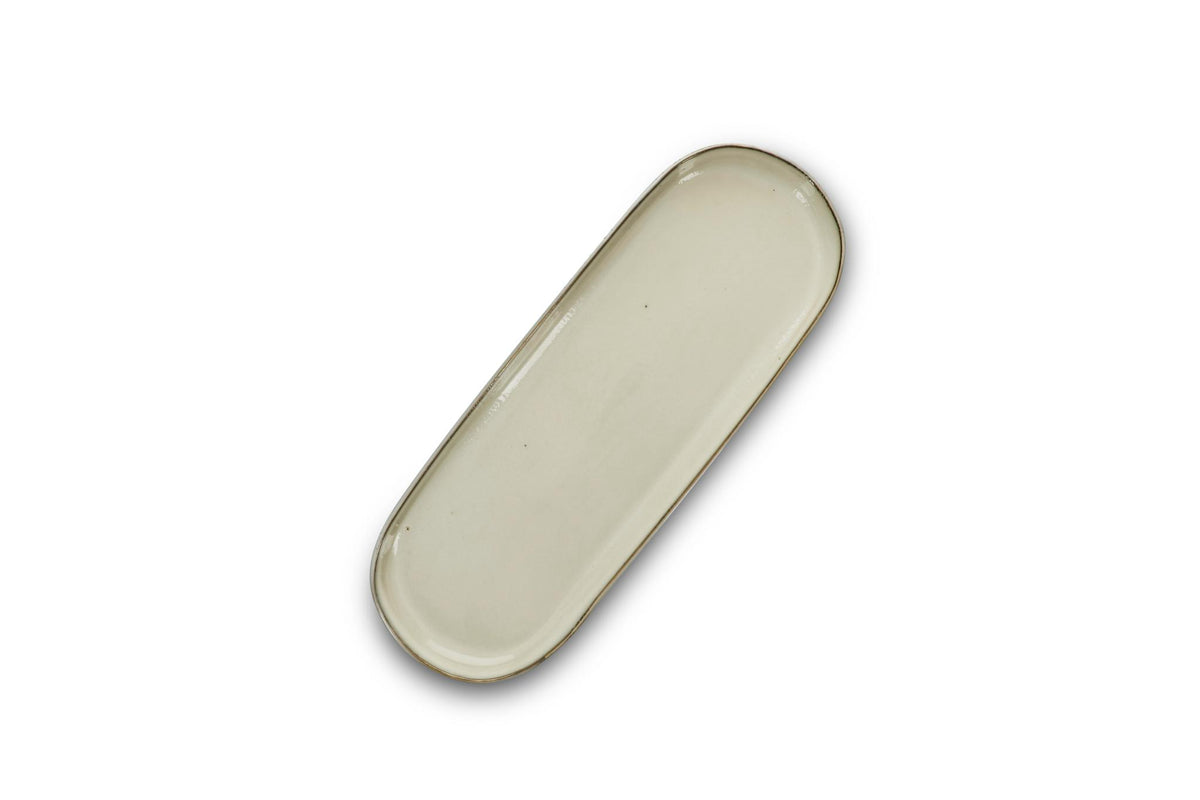 Serveerschaal 38,5x14xH2,5cm ivoor Meridian