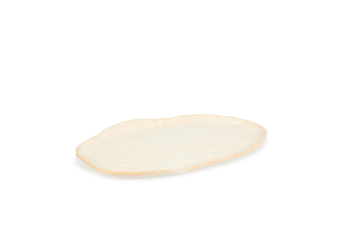 Serveerschaal 39x23,5xH2,5cm beige Nomad